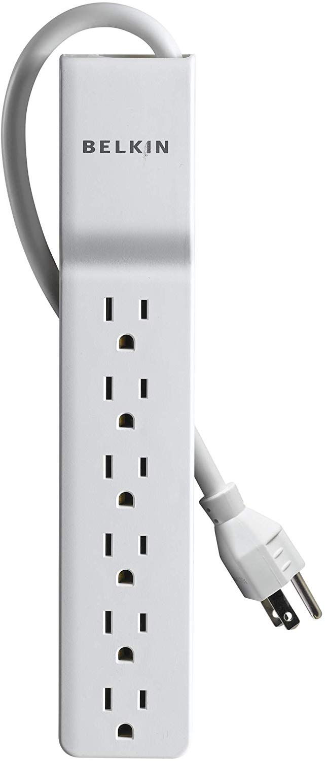 Belkin 6 Outlet Surge Protector Power Strip with 4ft Cord - Home & Office Use for Computers, TVs, and Electronics - 1080 Joules Protection