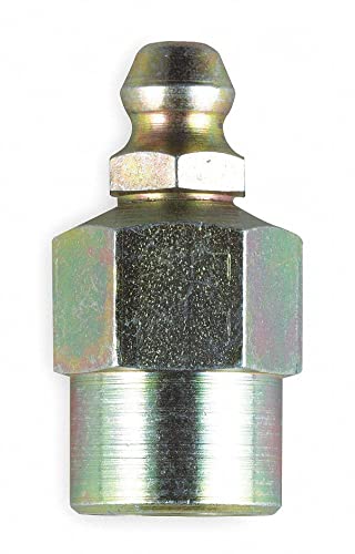Kingfisher Grease Fitting - Straight, 1.00 Inch Overall Length, Pack of 10 (5PE97) - Perfect for Automotive, Industrial Machinery, and Agricultural Equipment Maintenance