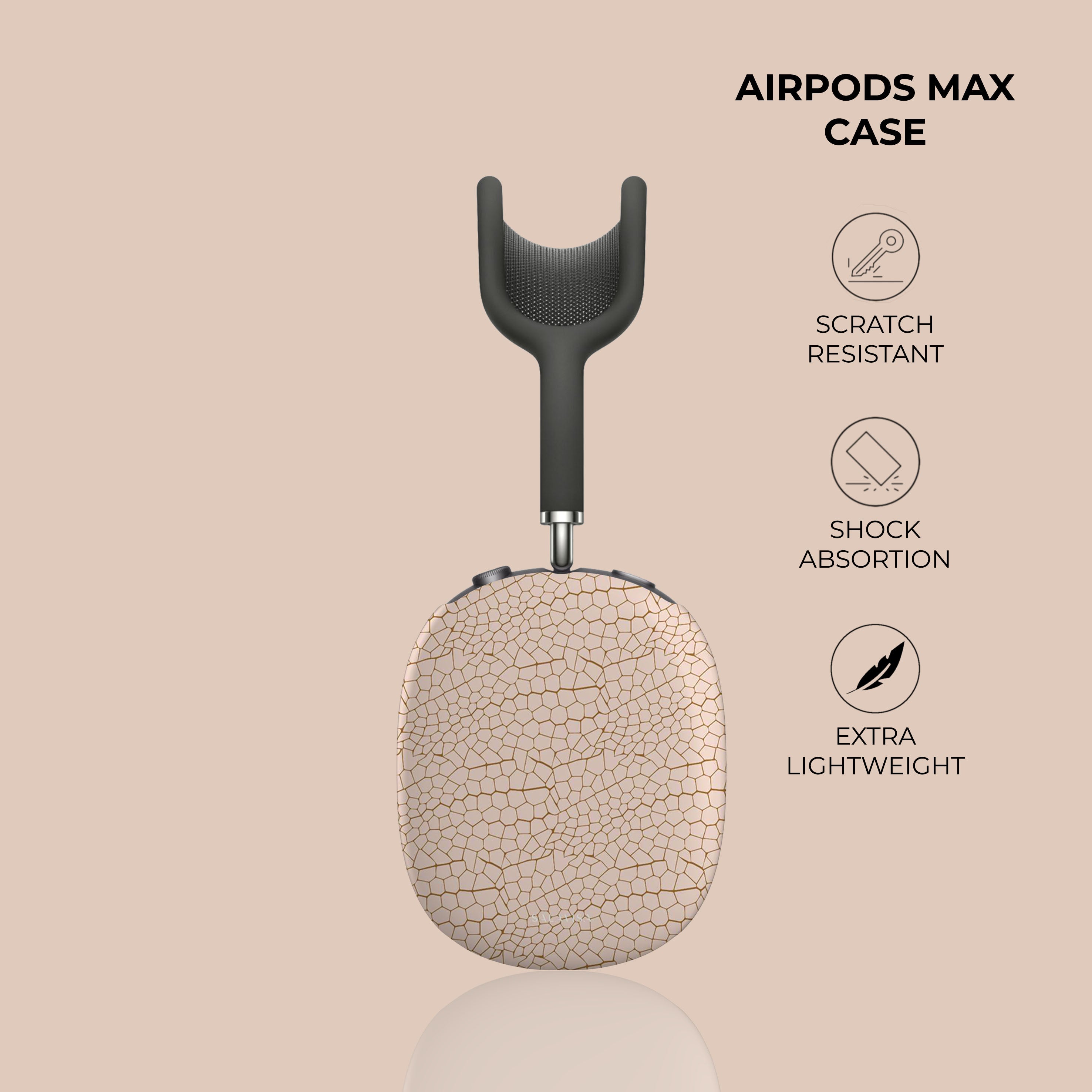 Premium Pink Reptile Pattern AirPods Max Case - Durable Protective Cover for Apple AirPods Max Headphones - Perfect for Travel, Gym & Daily Use