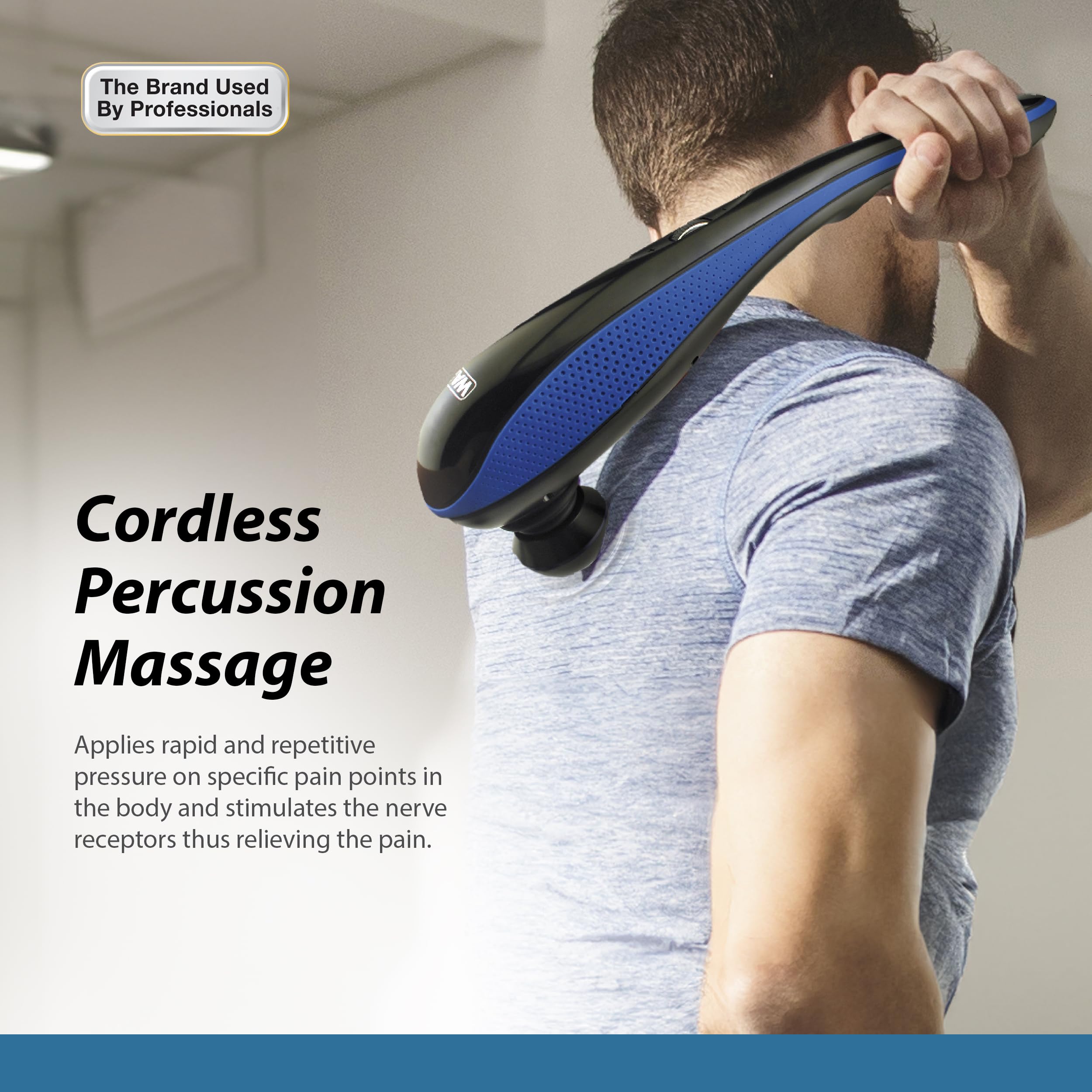 Wahl Lithium Ion Cordless Deep Tissue Massager for Muscle, Back, Neck & Shoulder Pain Relief - Handheld Percussion Therapy Device - FSA Eligible - Model 4232 - Perfect for Home Use, Office Relaxation & Post-Workout Recovery