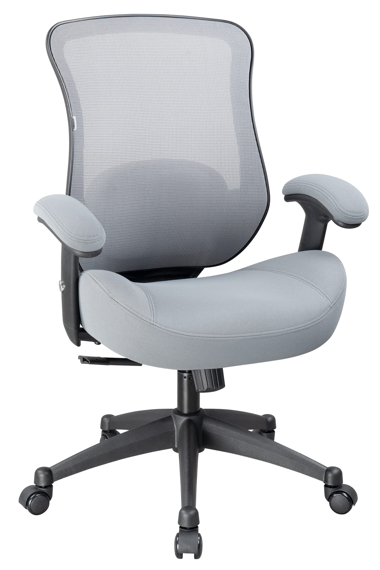 Ergonomic Office Chair with Adjustable Height, Lumbar Support & Breathable Mesh Back - Grey - Perfect for Home Office, Gaming & Computer Workstations