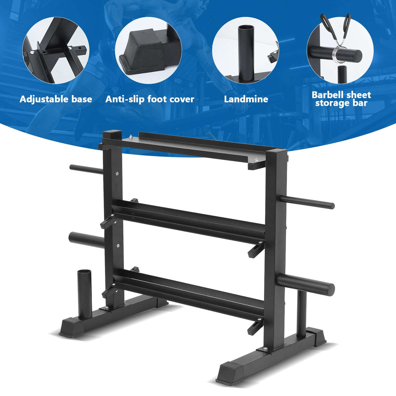 Adjustable Dumbbell Rack with Kettlebell Storage - Heavy Duty Weight Organizer Stand for Home Gym, Garage, and Fitness Studio - Perfect for Dumbbell Sets, Kettlebells, and Free Weight Organization