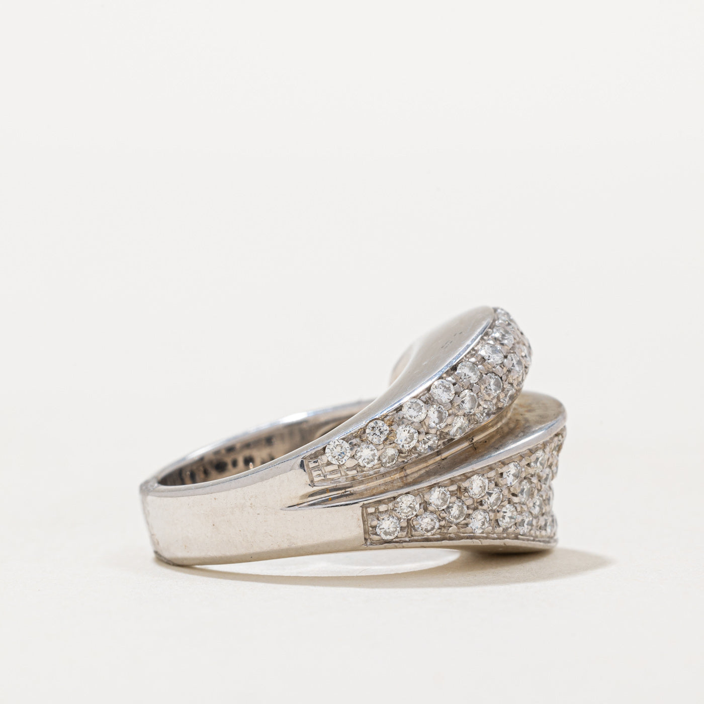 0.93ctw Pave Set Diamond Ring for Women - Size 5.25 | Elegant Wedding, Engagement & Anniversary Jewelry Gift