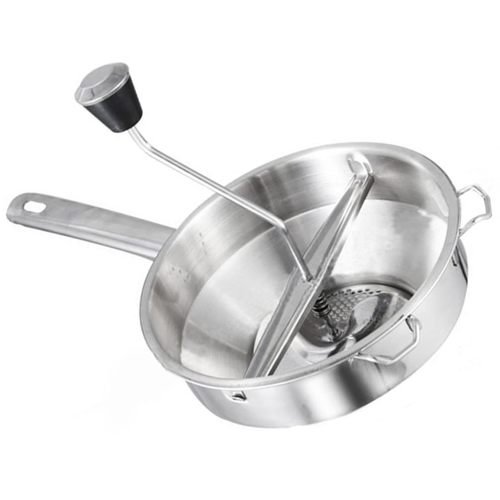 UPKOCH Stainless Steel Potato Masher & Food Mill with Grinding Discs - Rotary Handle for Smooth Purees, Sauces, Jams - Perfect for Mashed Potatoes, Applesauce, Baby Food & Kitchen Prep