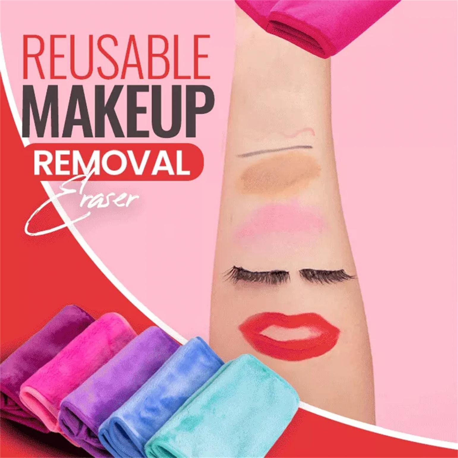 Reusable Makeup Remover Cloth - Soft Microfiber Cleansing Towel for Gentle Makeup Removal with Just Water | Perfect for Travel, Gym & Daily Skincare Routine