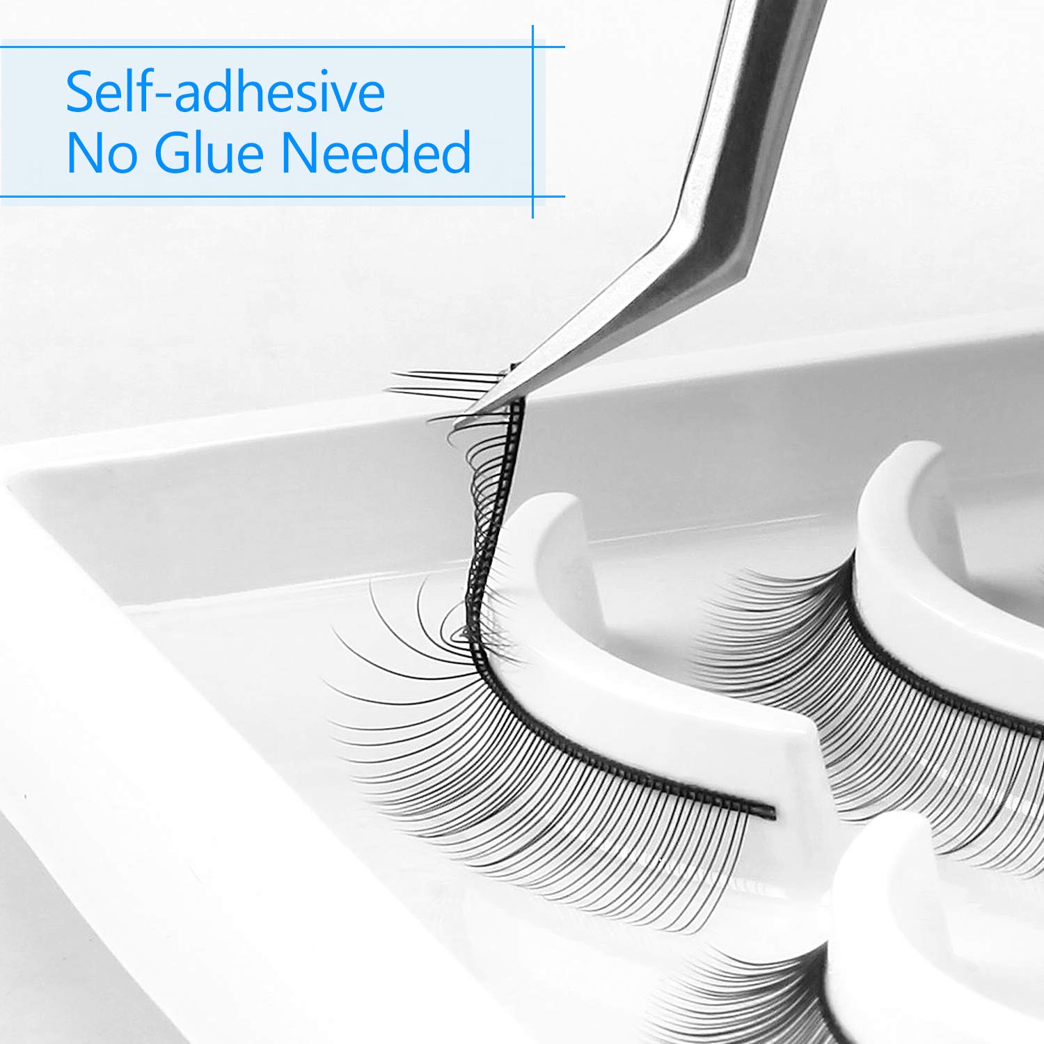 Fenshine 20 Pairs Eyelash Extensions Practice Lashes - Self-Adhesive Training Lashes for Beginners, Professional Lash Extension Supplies - Perfect for Salon, Home Practice & Makeup Training