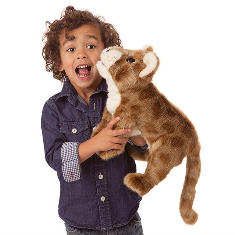 African Lion Cub Hand Puppet - Soft Plush Animal Toy for Kids, Storytelling & Role Play - Perfect for Imaginative Play, Classroom Activities & Gift Ideas
