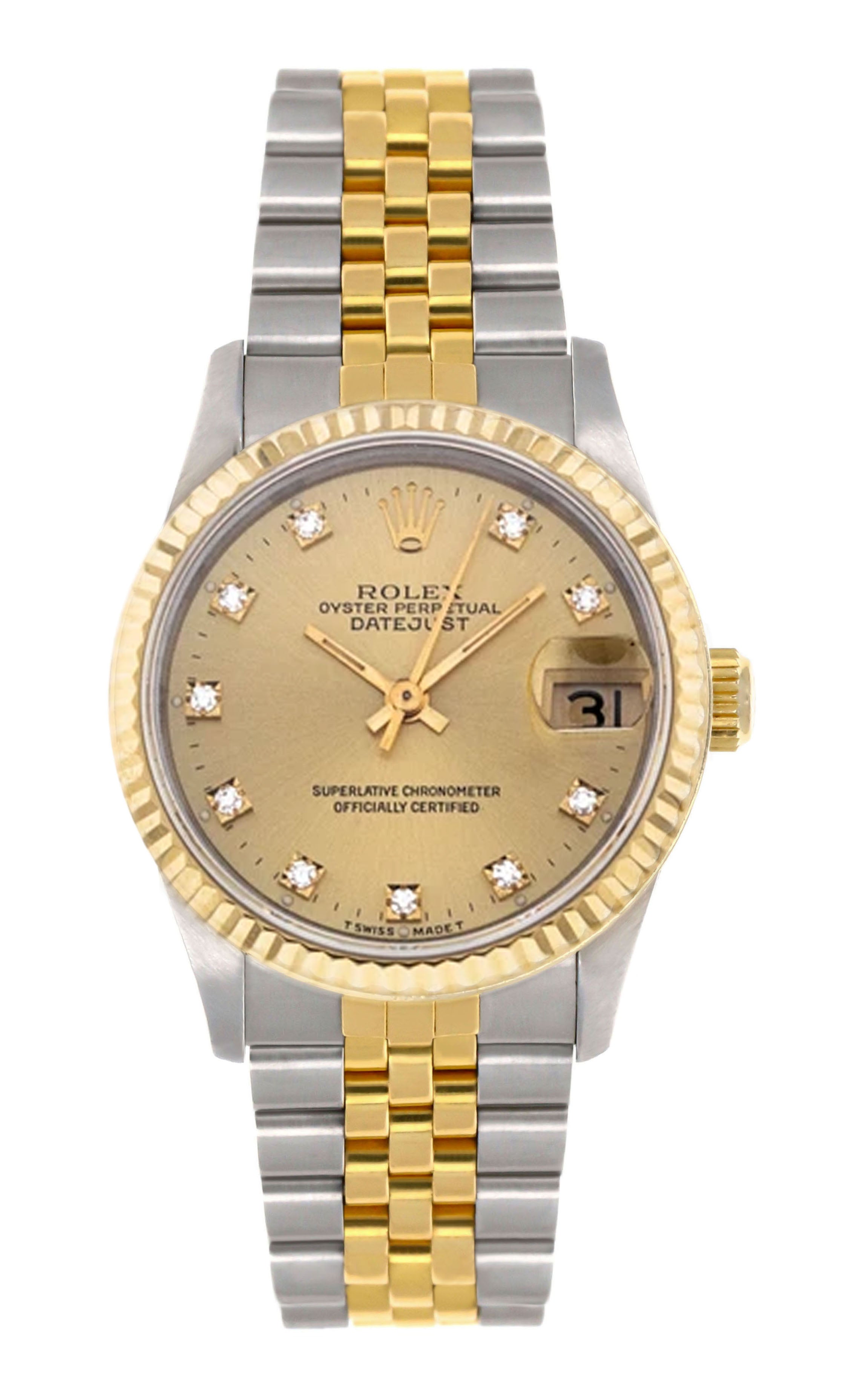 Authentic Rolex Datejust 31mm 94BP with Factory Diamond Dial - New Old Stock - Luxury Watch for Women, Perfect for Gifts, Special Occasions & Everyday Elegance