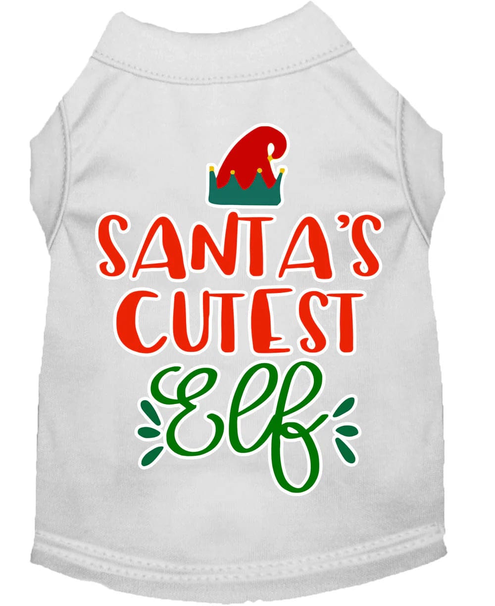 Santa's Cutest Elf Dog Shirt - Festive Christmas Pet Costume for Small & Medium Dogs - Perfect for Holiday Photos & Parties