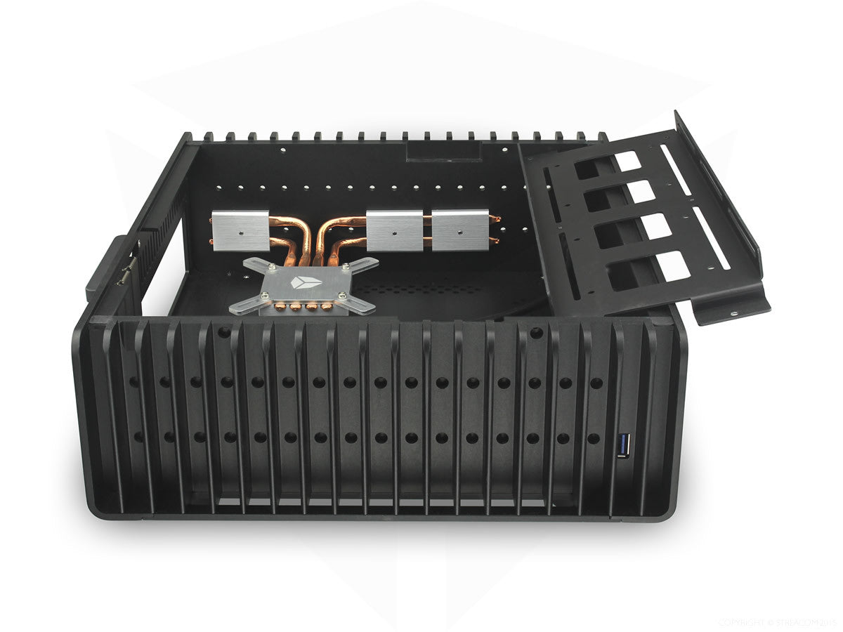 Streacom FC9 ALPHA Fanless Mini-ITX PC Case - Ultra Silent Computer Chassis for Home Theater & Office Workstation