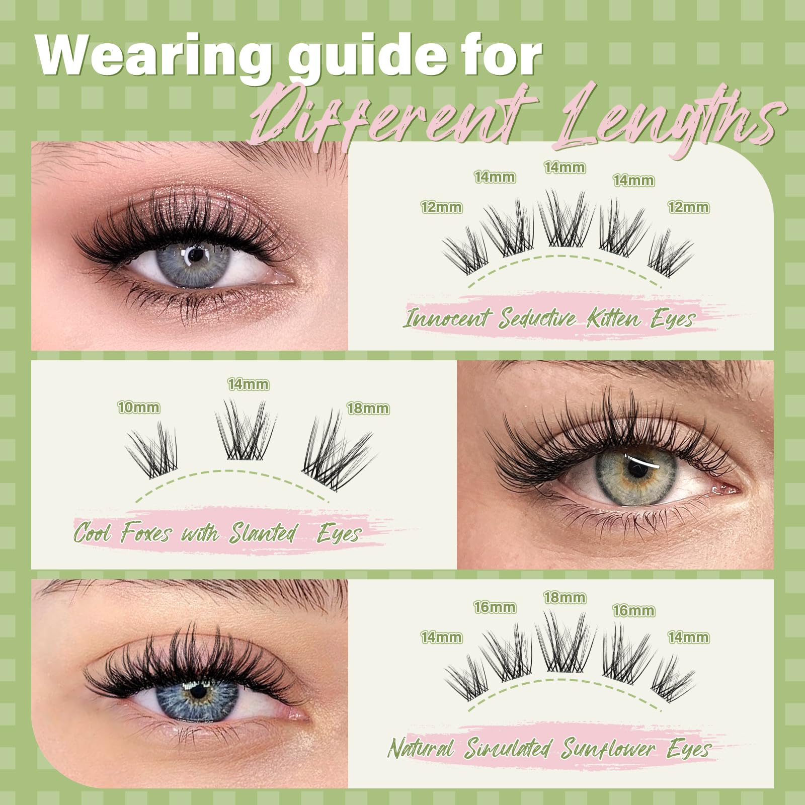 Venus DIY Lash Clusters Extension Kit - 144Pcs Wispy Natural D Curl False Eyelashes with Invisible Band, Waterproof & Reusable for Home Use | Perfect for Weddings, Parties & Daily Makeup (TB01-D-8-18MIX)