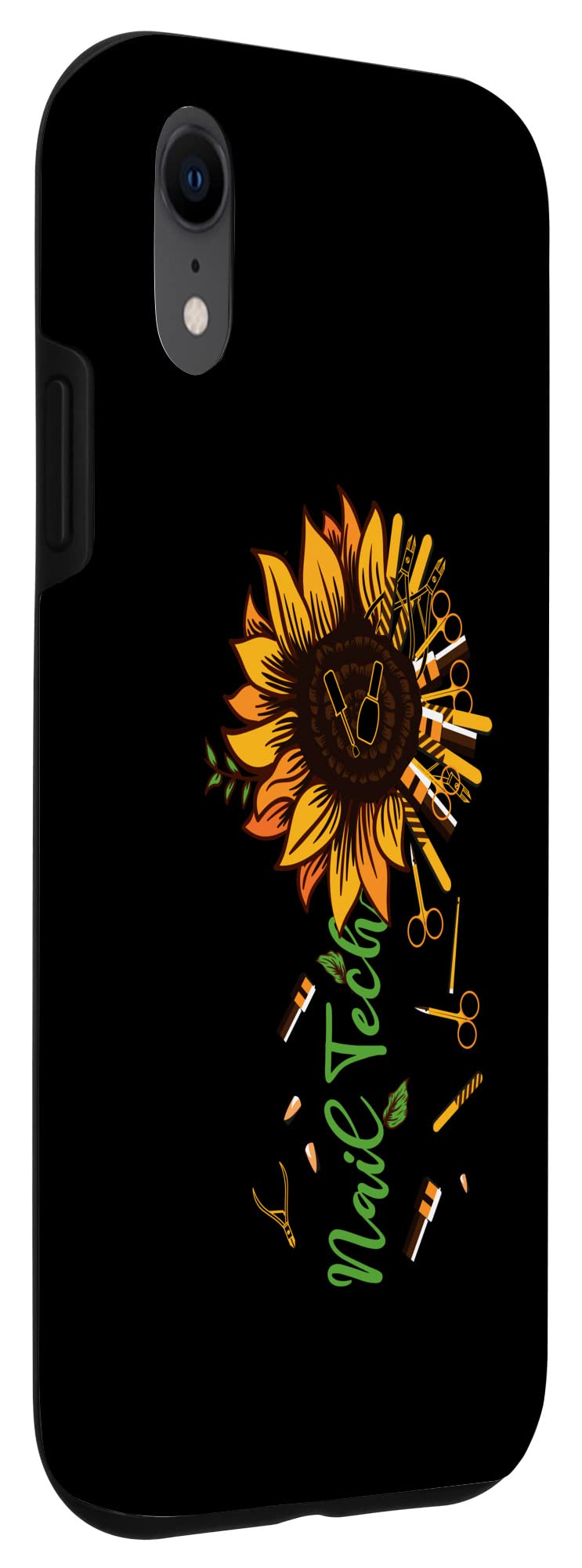 iPhone XR Case for Nail Tech Artists - Funny Sunflower Nail Boss Salon Manicurist Design - Perfect for Nail Salons, Gifts & Personal Use