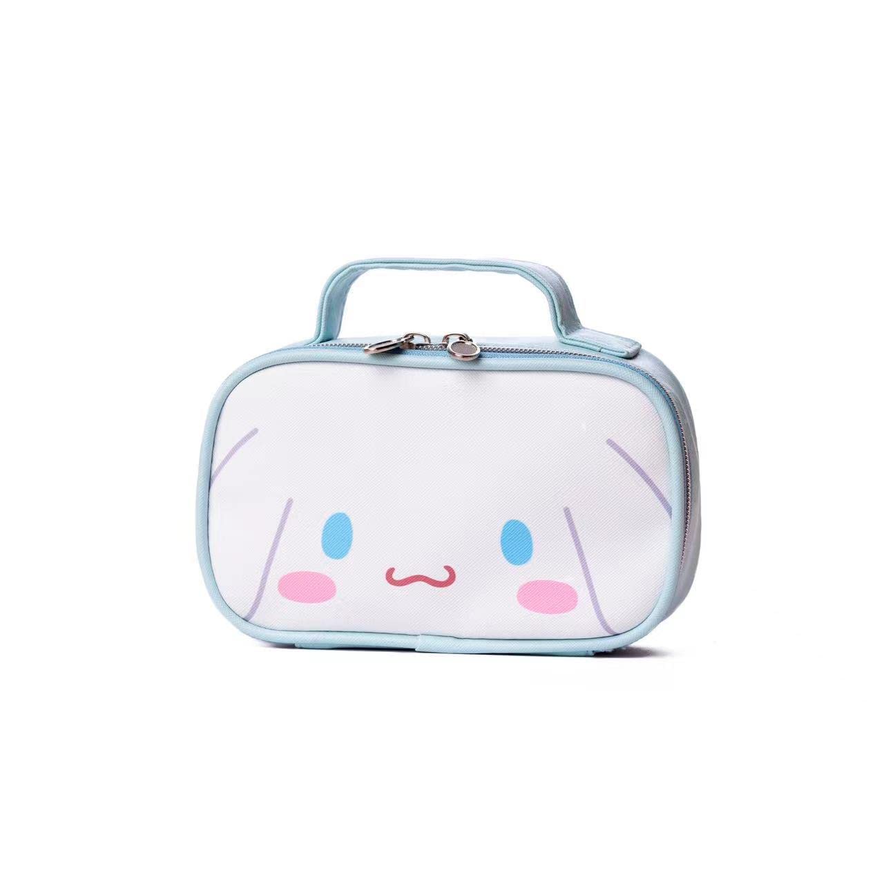 Portable Cosmetic Bag for Women - Large Capacity Travel Makeup Organizer with Washing Function, Perfect for Travel, Gym & Daily Use (White)