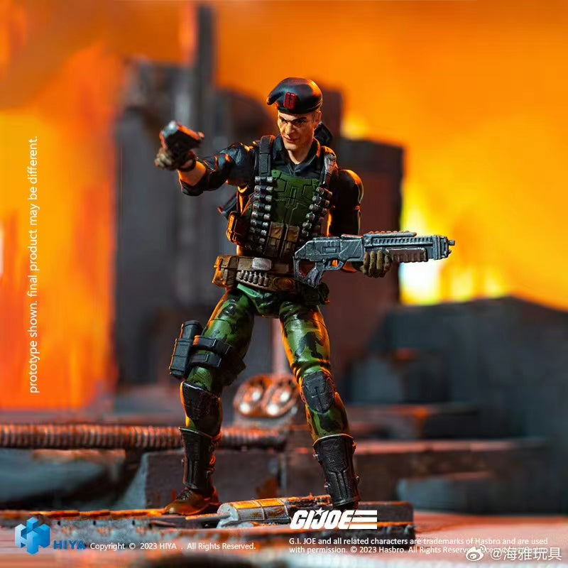 PRE-ORDER Hiya Toys 1/18 Scale 4-Inch G.I. Joe Flint Action Figure - Collectible Military Soldier Character Model for Display & Diorama Scenes