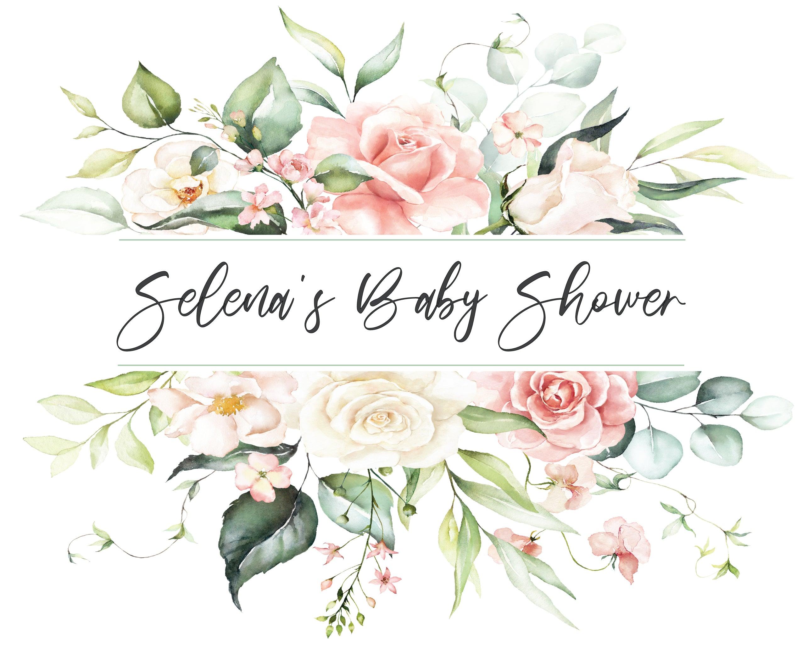 Floral Peach Baby Shower Water Bottle Labels - 24 Pack Printable Baby Shower Decorations for Girls, Gender Reveal Party Supplies - Perfect for Baby Shower Favors, Nursery Decor and Newborn Celebration
