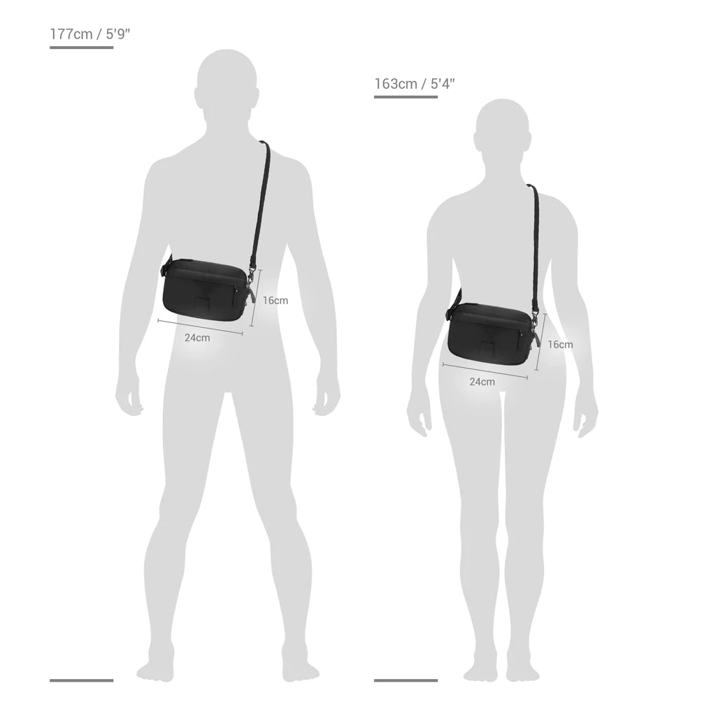 Pacsafe GO Anti-Theft Crossbody Bag - Secure Travel & Everyday Use for Phone, Wallet & Essentials | RFID Protection & Slash-Resistant Design