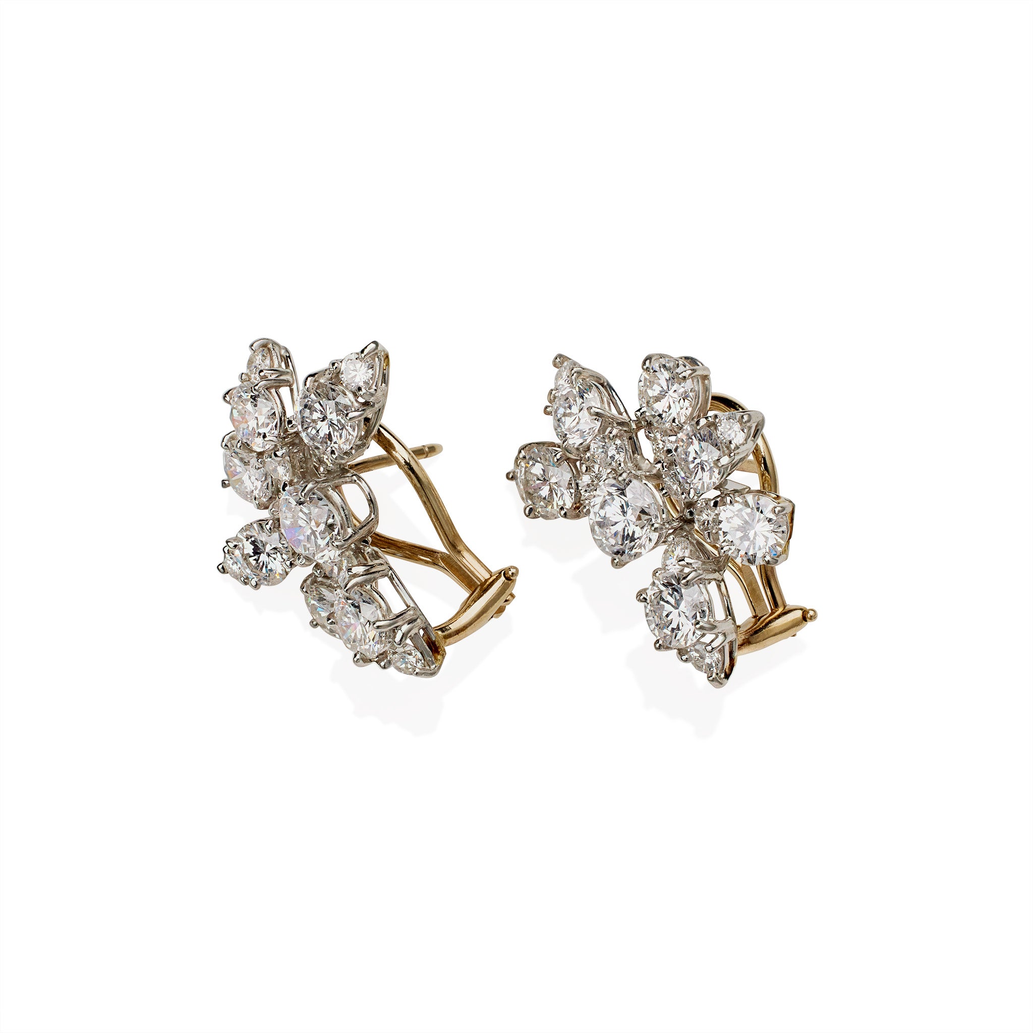 Van Cleef & Arpels Vintage 1960s Diamond Clip-On Earrings - Luxury Retro Jewelry for Weddings & Special Occasions