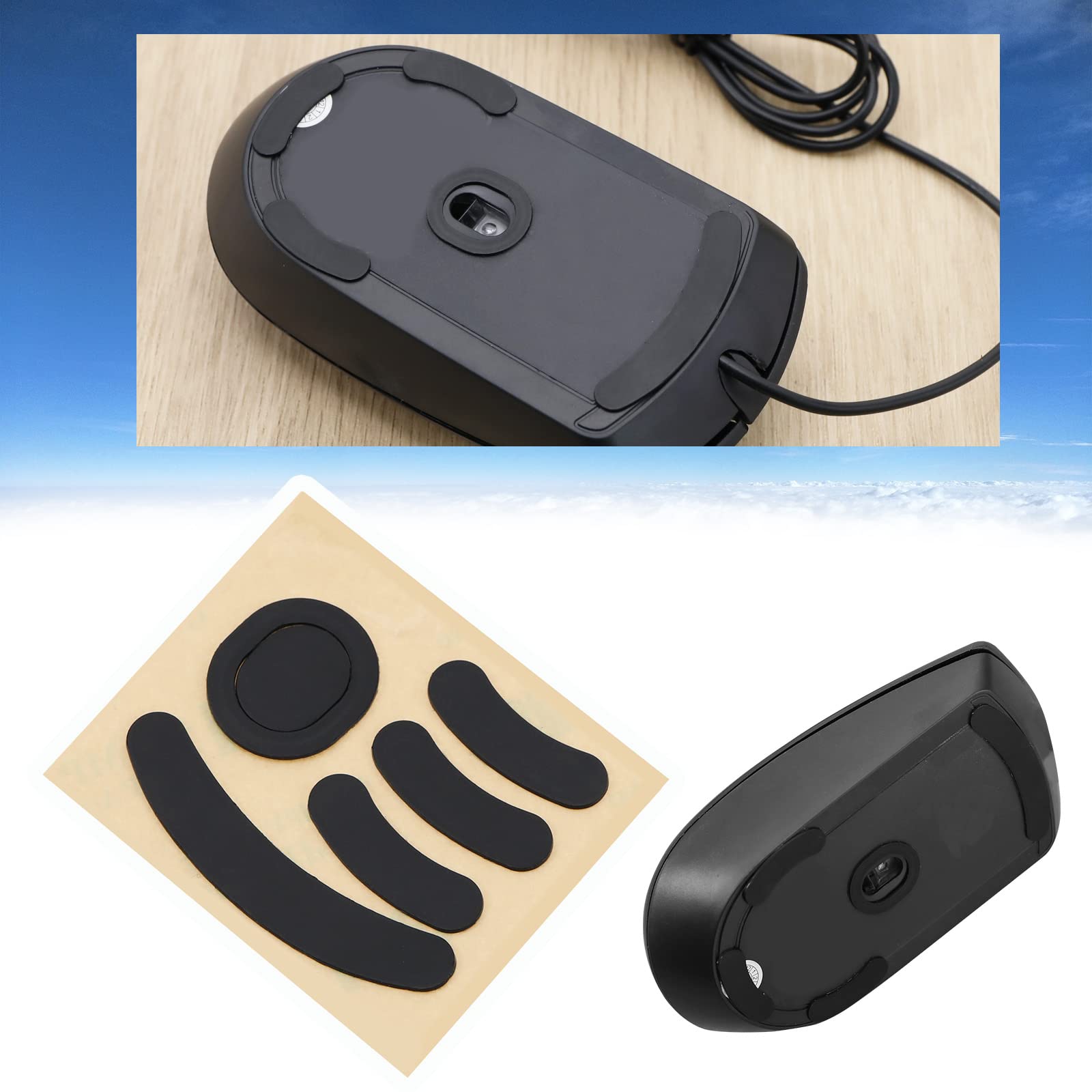 2 Sets Black 0.8mm Mouse Skates Feet for Logitech G Pro Wireless Gaming Mouse - Replacement Mouse Feet with Rounded Curved Edges - Perfect for Smooth Gliding and Enhanced Gaming Performance
