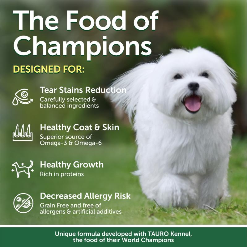 Premium Small & Mini Breed Dog Food with White Fish Protein - Supports Light Coat Health - Ideal for Adult Dogs at Home or Travel