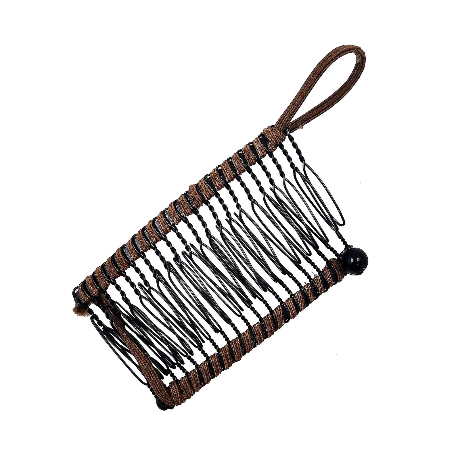 Vintage Stretchable Double Teeth Hair Clip - 20 Pack Hair Accessories for Women, Trendy Brown Hair Clips for Ponytail & Updo Hairstyles (One Size) - Perfect for Parties, Weddings & Daily Styling