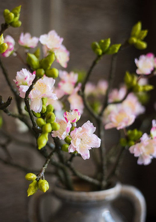 Cherry Blossom Sakura Artificial Flowers - Creative Floral Arrangement for Home Decoration, Unique Fake Flowers for Bedroom, Living Room & Office Decor