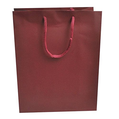 Premium Large Burgundy Gift Bags - 100 Pack for Holidays, Birthdays, Weddings & Party Favors | Elegant & Durable Party Supplies for All Occasions