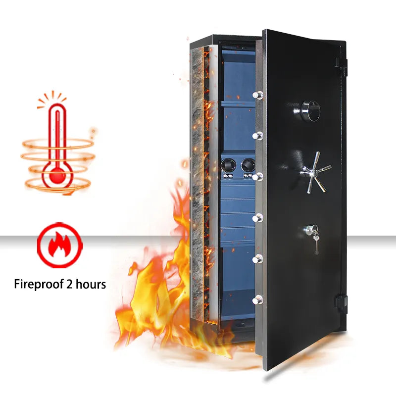 Premium JB Large Watch Winder & Fireproof Jewelry Safe - 4 Spacious Jewelry Drawers & 5 Automatic Watch Winders | Perfect for Watch Collectors & Jewelry Storage at Home or Office