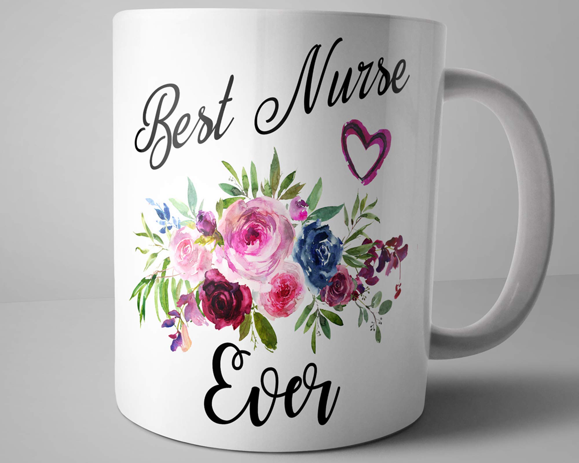 Best Nurse Ever 11 oz Coffee Mug - Inspirational Quote for RN Graduation & Appreciation Gifts | Perfect for Medical Professionals, Hospitals & Daily Coffee Breaks