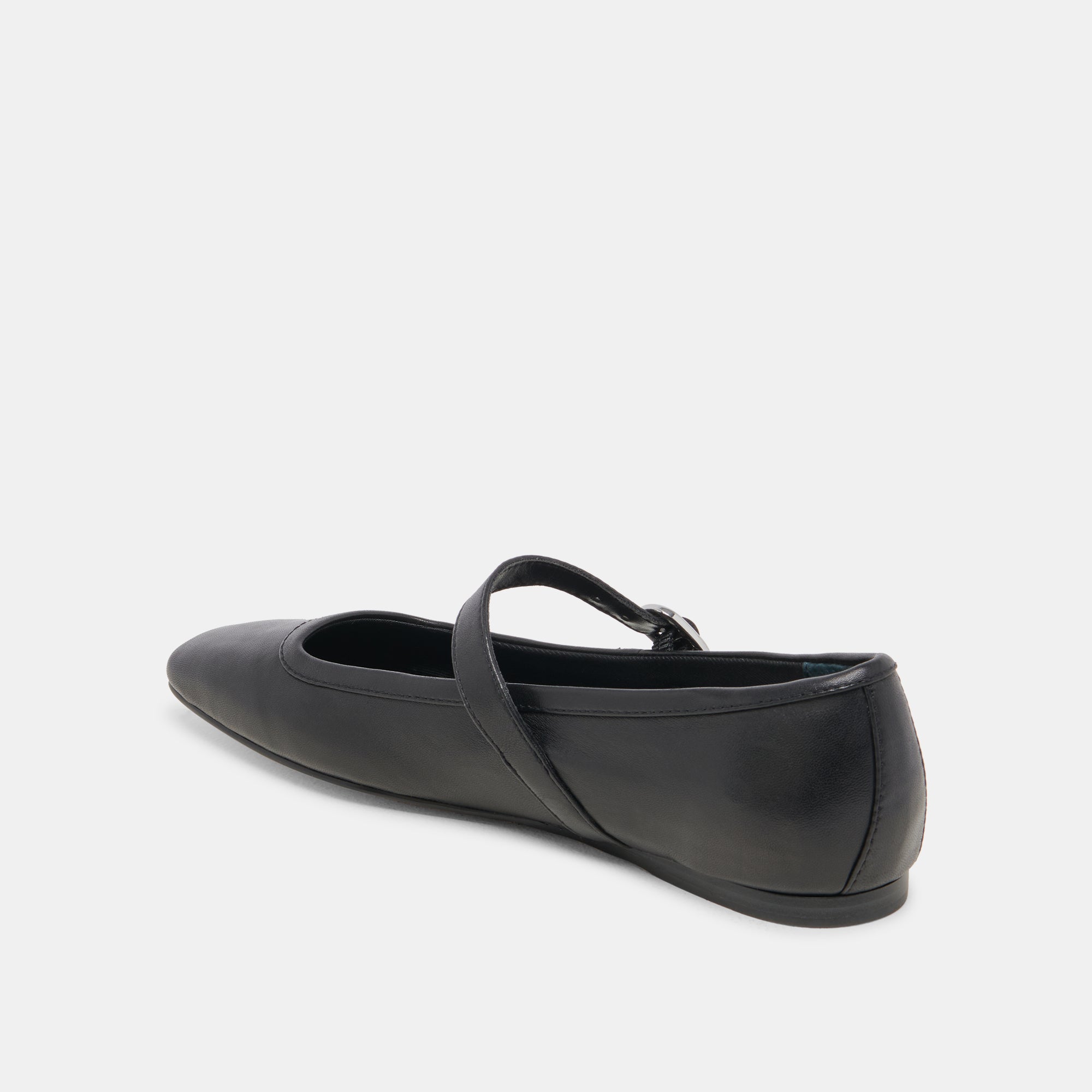 RODNI Women's Black Leather Ballet Flats - Comfortable & Stylish Shoes for Work, Casual Wear & Travel