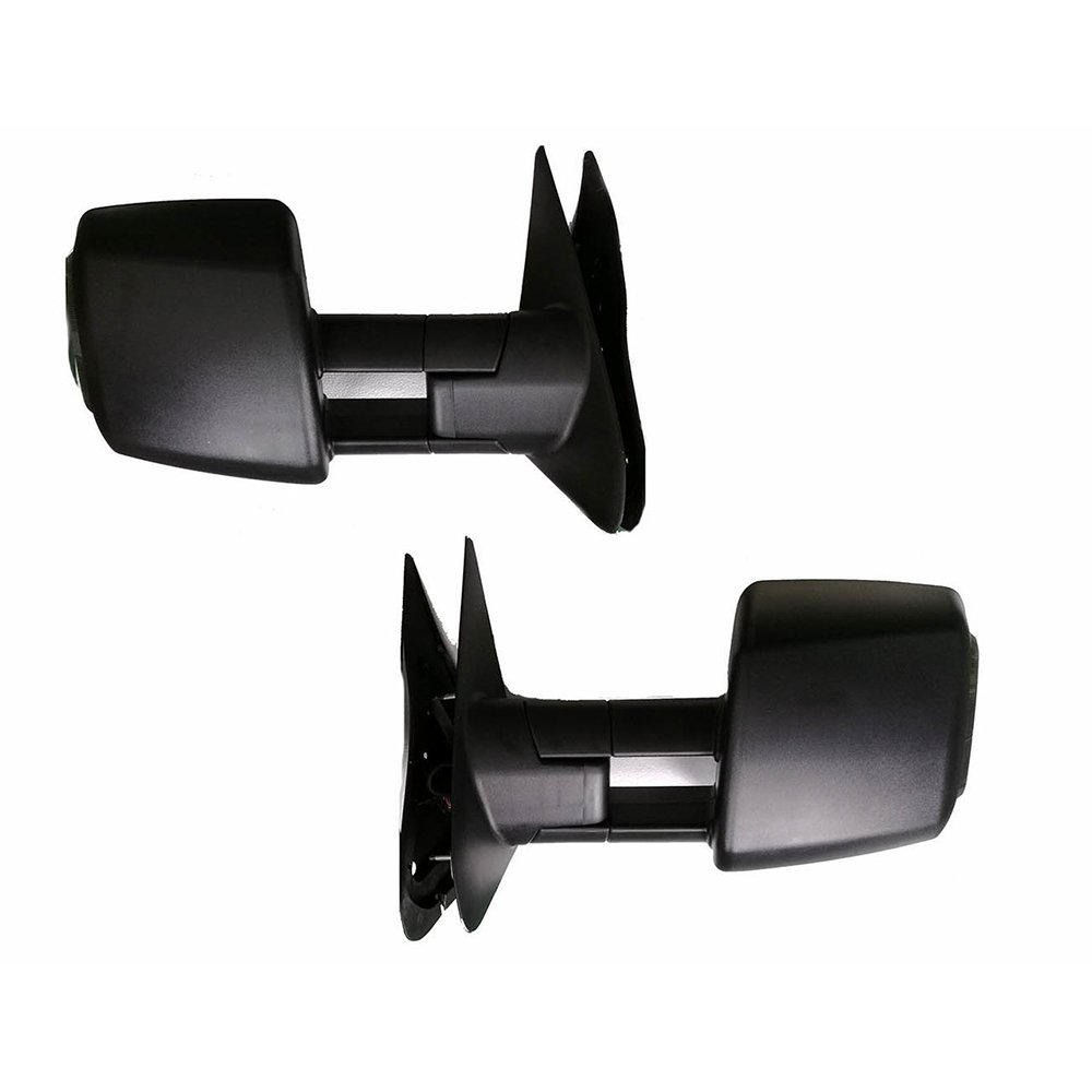 XEMRVGU 2x Power Heated Smoke LED Signal Lamp Black Towing Mirrors for 2007-2018 Trucks - Enhanced Visibility & Safety for Towing, Off-Roading & Night Driving