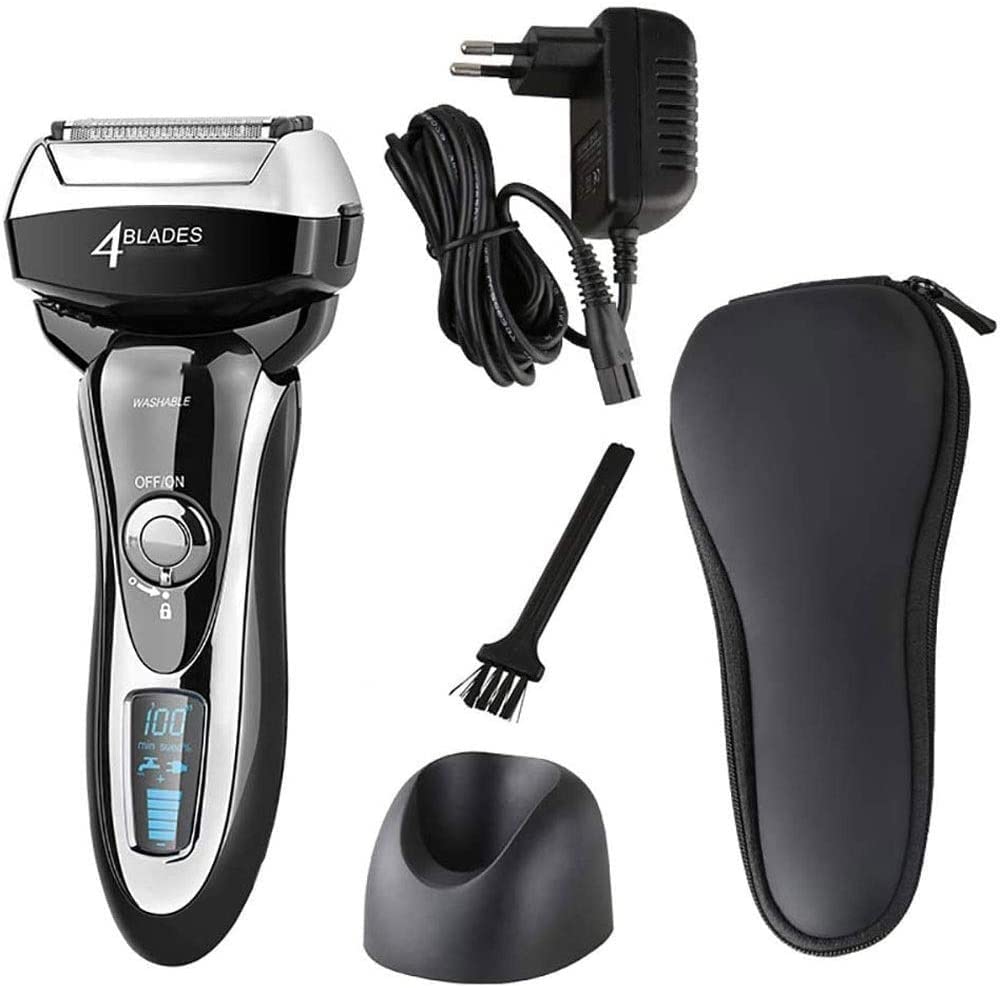 Electric Shaver for Men - Rechargeable Wet & Dry Foil Shaver with Precision Trimmer, Cordless Razor for Smooth Shaving, Washable & Travel-Friendly (Black) - Perfect for Home, Travel & Daily Grooming
