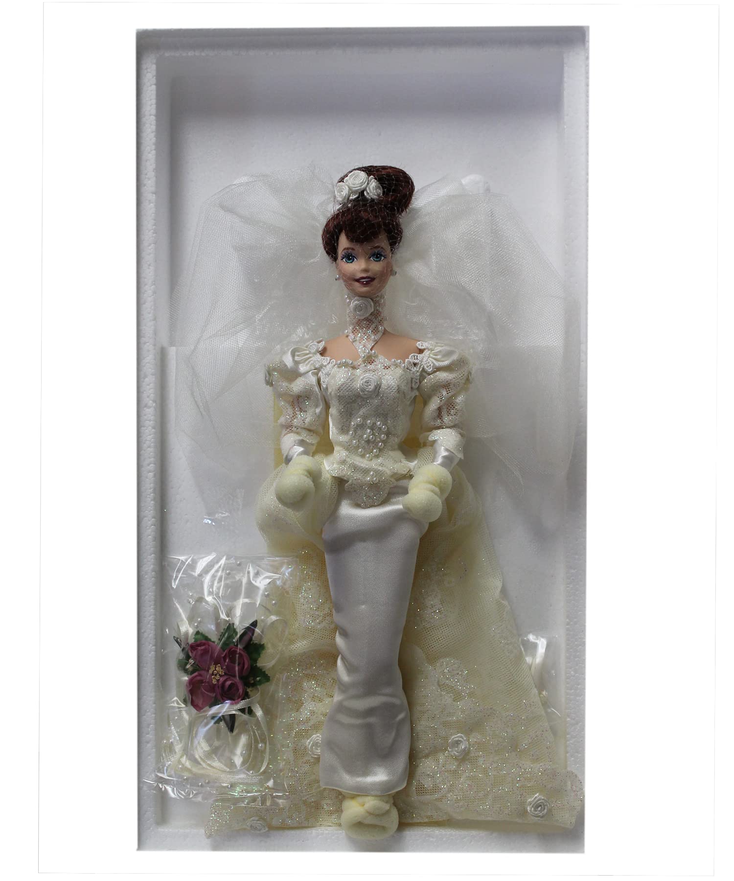 Barbie 14541 Romantic Rose Bride Doll 1995 Vintage Collectible - Perfect for Wedding Theme Displays, Doll Collections & 90s Nostalgia Gifts