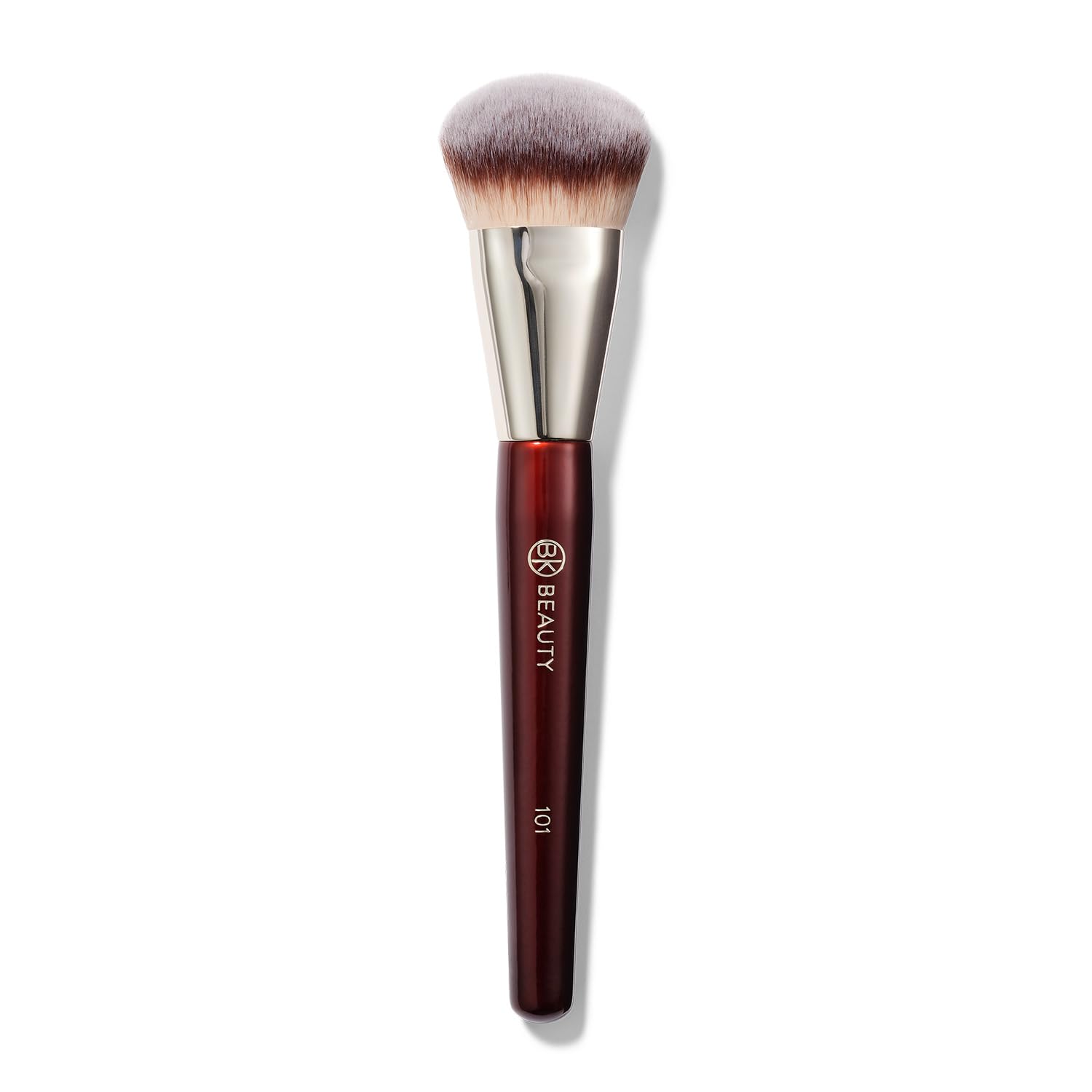 BK BEAUTY 101 Contoured Foundation Brush - Professional Makeup Brush for Liquid & Cream Foundations - Perfect for Contouring, Blending & Flawless Makeup Application - Ideal for Everyday Use, Bridal & Professional Makeup Artists