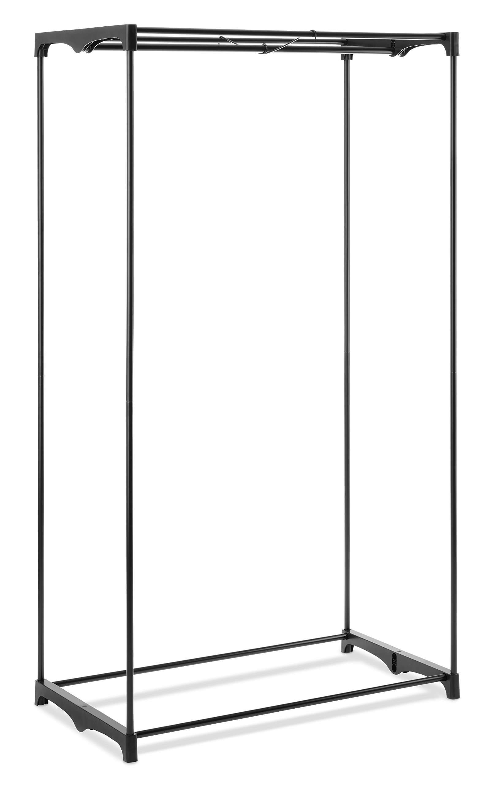 Whitmor Freestanding Clothes Closet Organizer - Durable Fabric Wardrobe with Zippered Cover for Bedroom, Closet & Storage (White, 4-Tier) - Perfect for Small Spaces, Seasonal Clothing & Guest Room Organization
