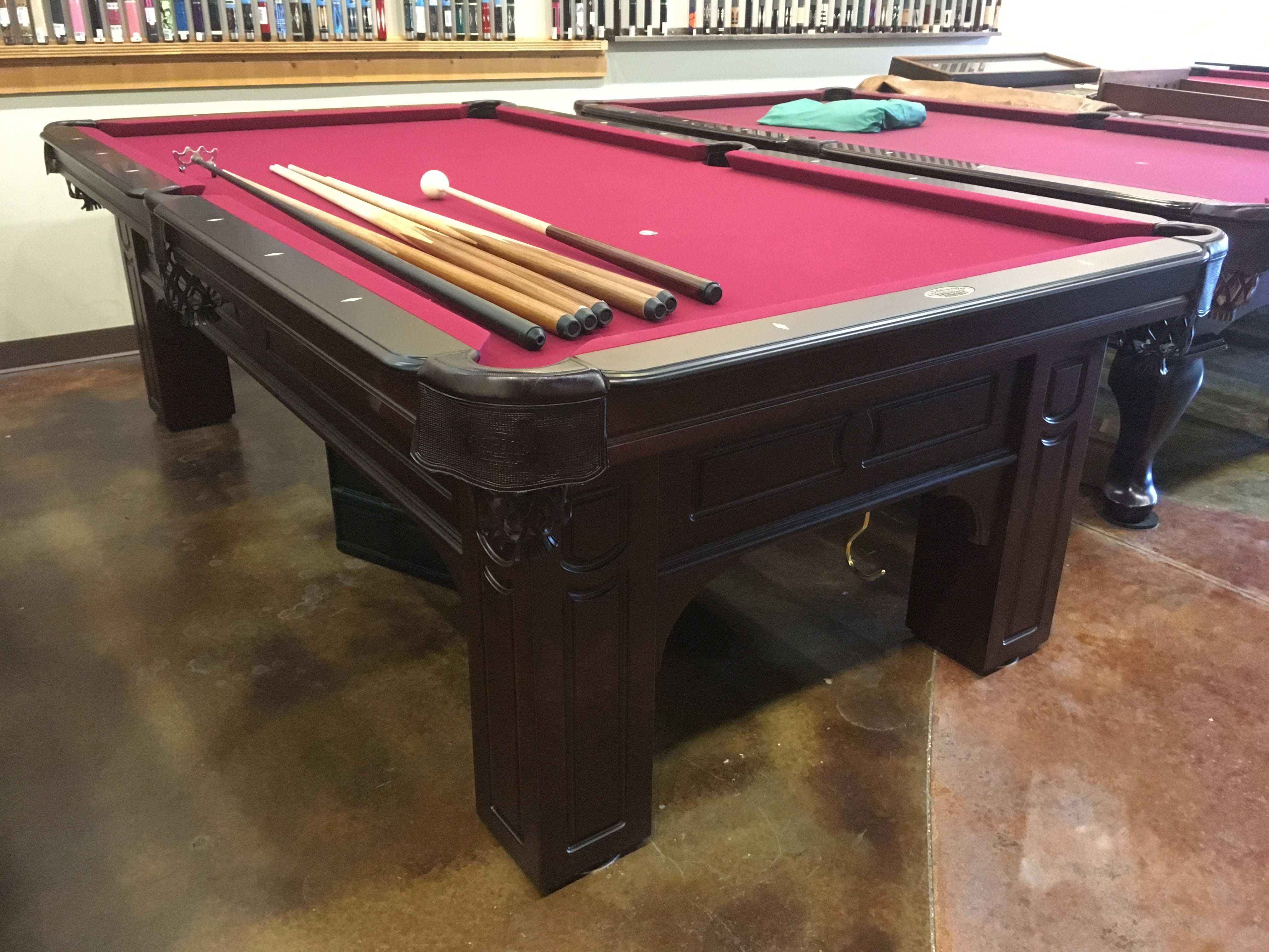 Olhausen Remington 8-Foot Pool Table - Professional Billiards Table for Home Game Room, Bar & Entertainment - High-Quality Slate Bed, Wooden Frame & Premium Felt