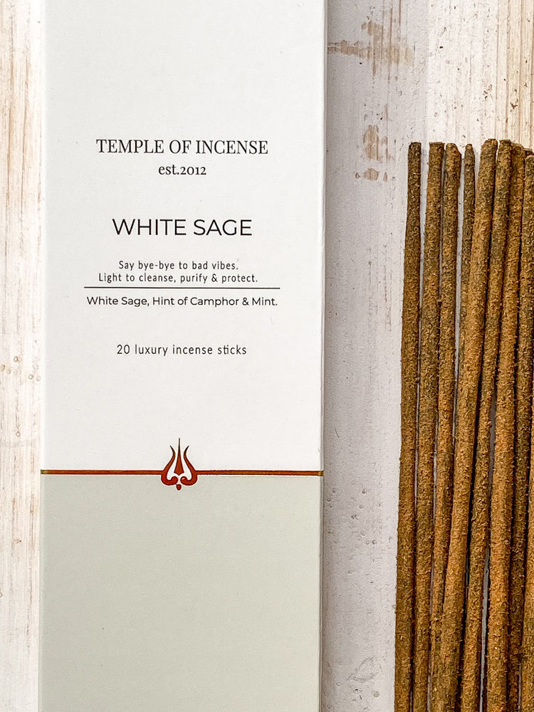 White Sage Incense Sticks - Natural Smudging Sticks for Cleansing & Relaxation | Perfect for Meditation, Yoga, and Spiritual Practices