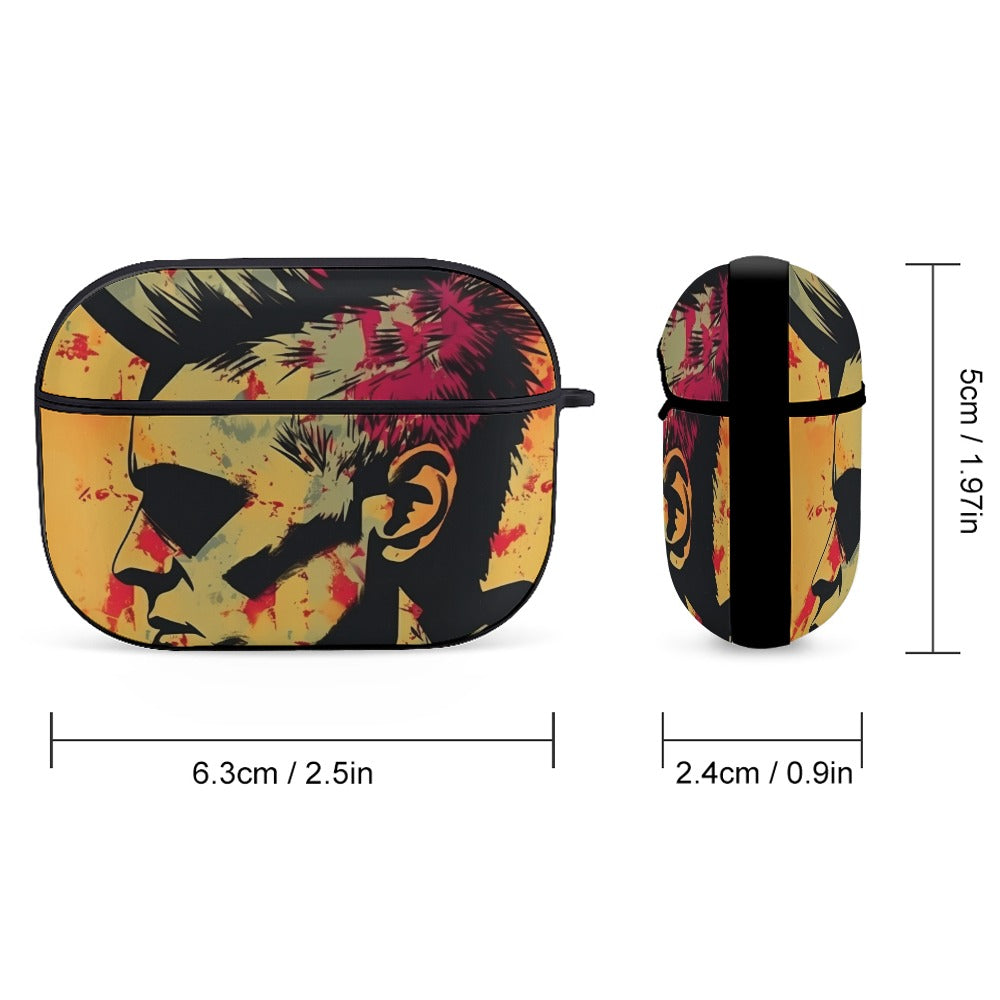 Punk Rocker Distressed Style Apple AirPods Pro Case - Trendy Protective Cover for AirPods Pro - Perfect for Concerts, Travel & Everyday Use