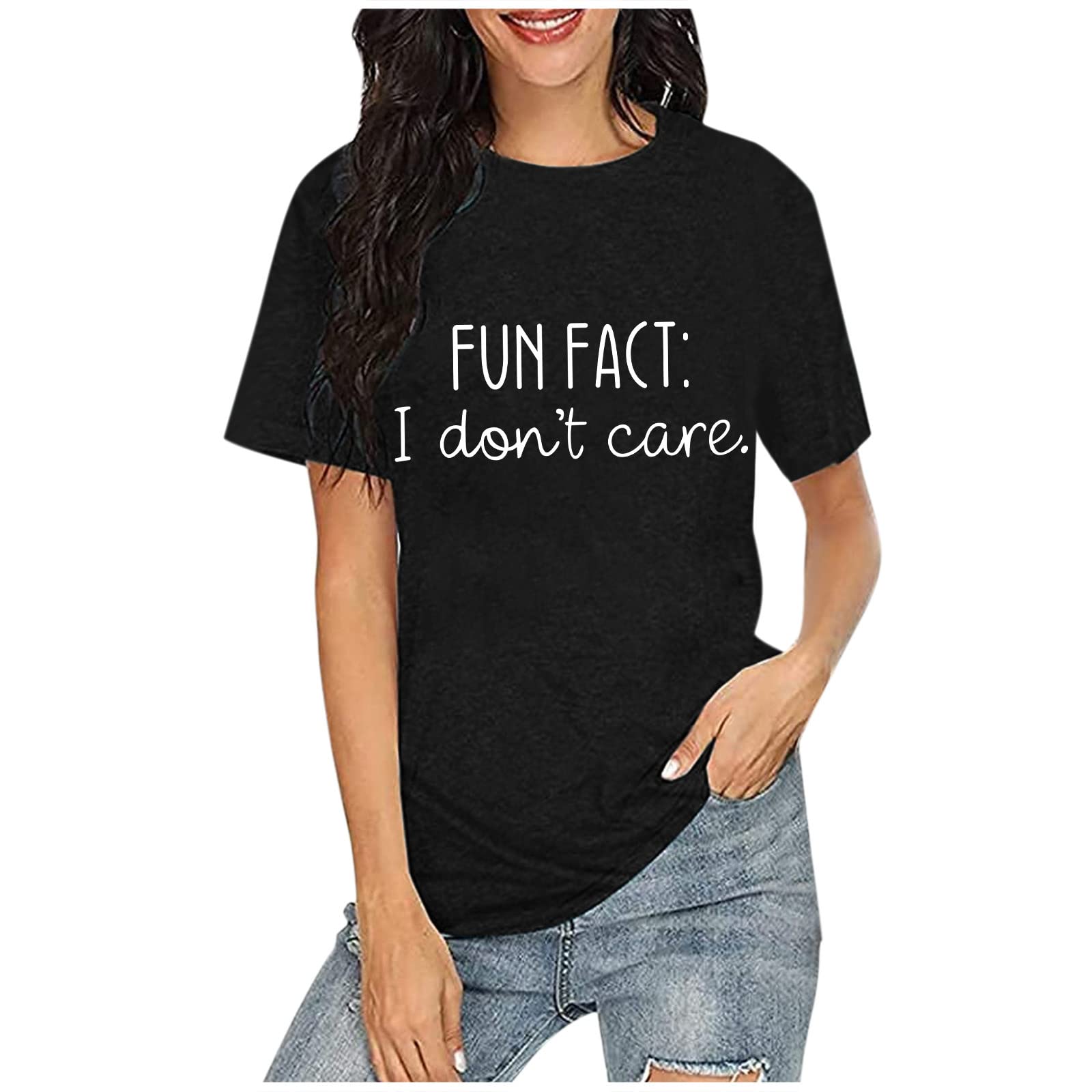 Women's Casual Letter Print T-Shirt - Short & Long Sleeve O-Neck Tee for Summer | White Cotton Top for Daily Wear, Street Style & Layering