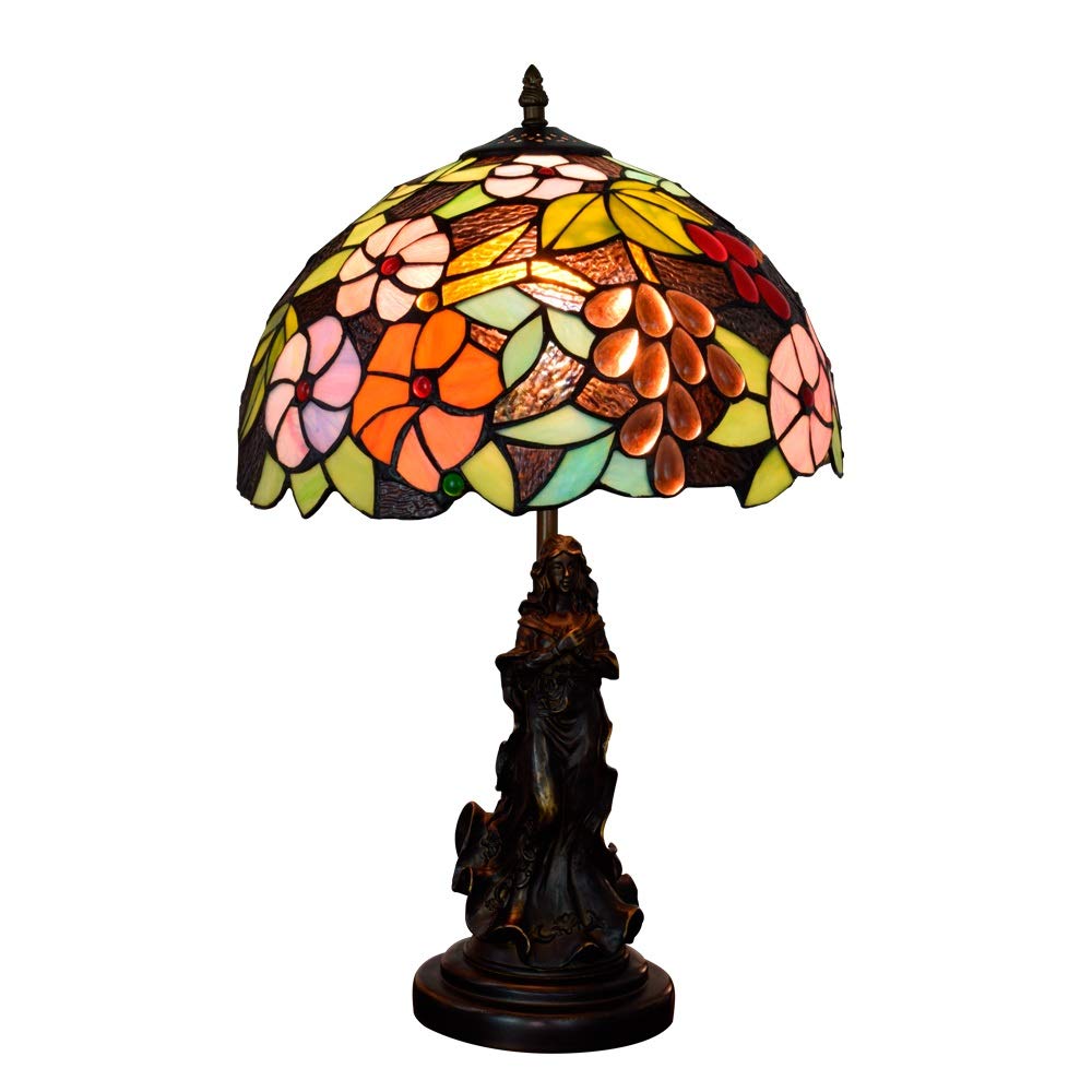 Vintage Tiffany Stained Glass Table Lamp - 12