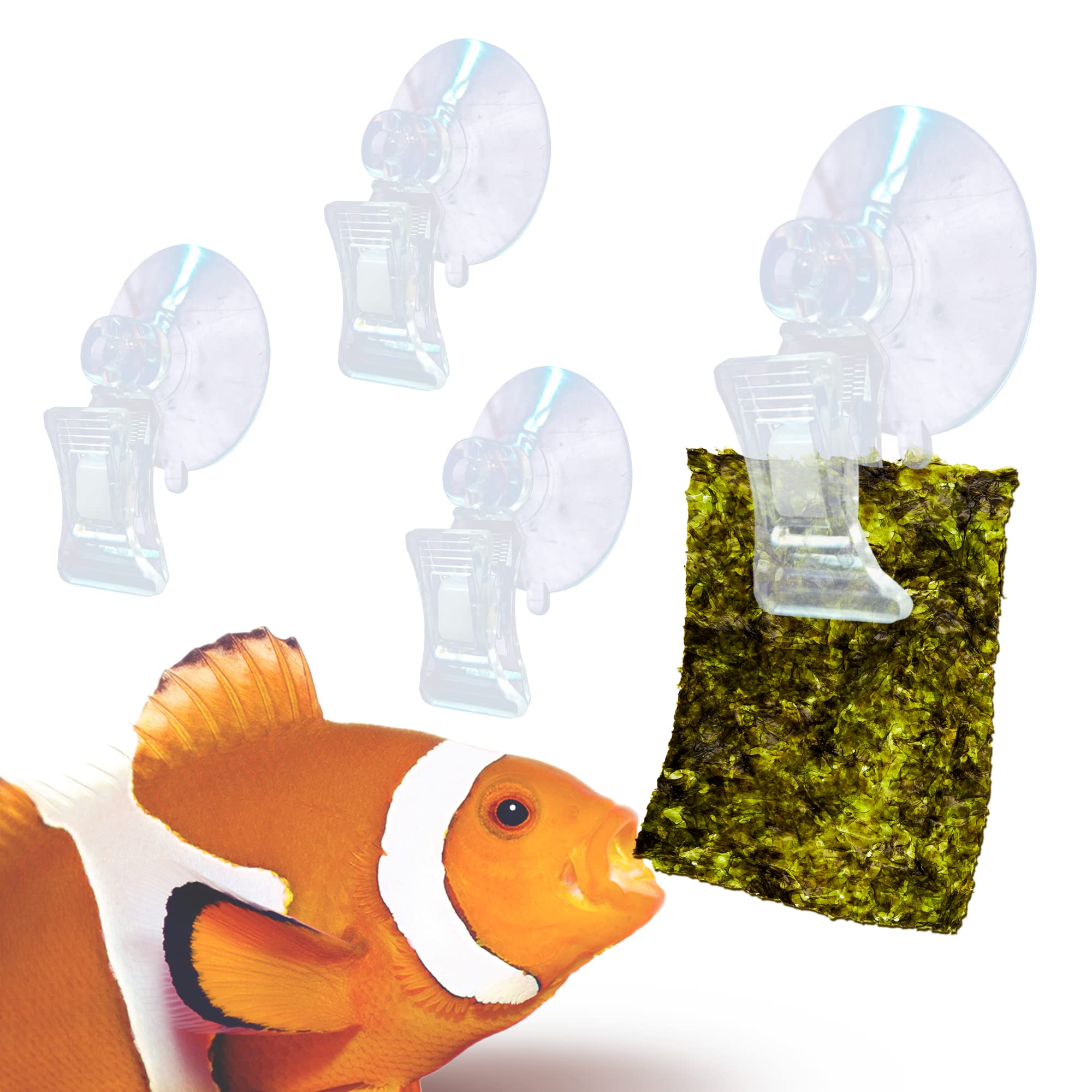 4 Pack Aquarium Fish Feeding Clips - 2