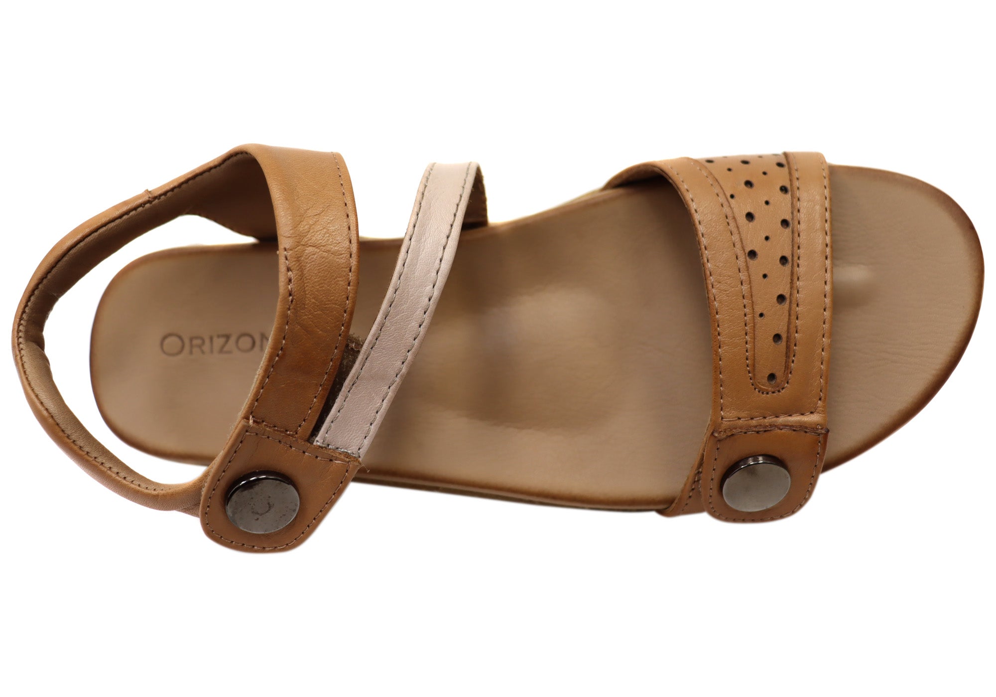 Orizonte Sorrento Women's Comfortable Leather Sandals - European Style Summer Casual Shoes for Beach, Vacation & Daily Wear
