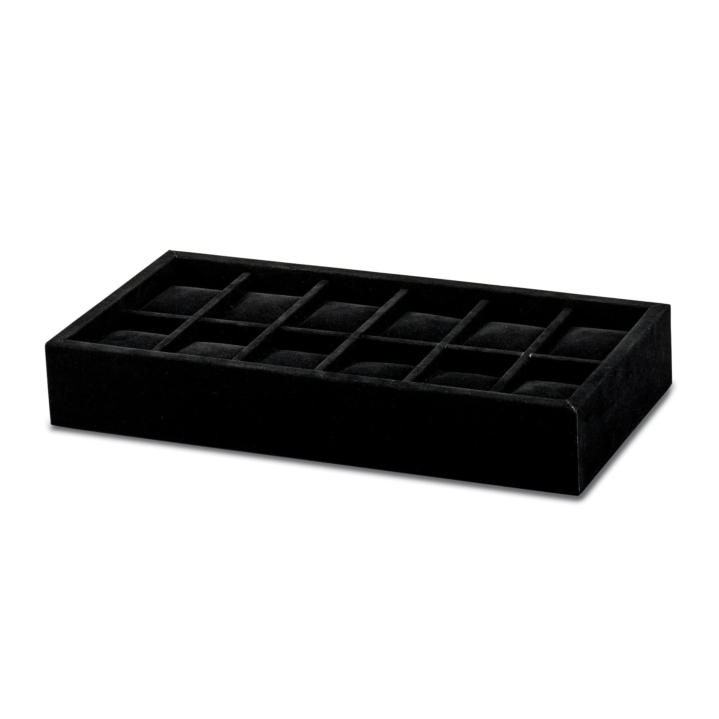 12-Slot Watch Tray Organizer - Premium Leather Watch Storage Box for Men & Women - Perfect for Dresser, Nightstand, or Travel Accessory Organization