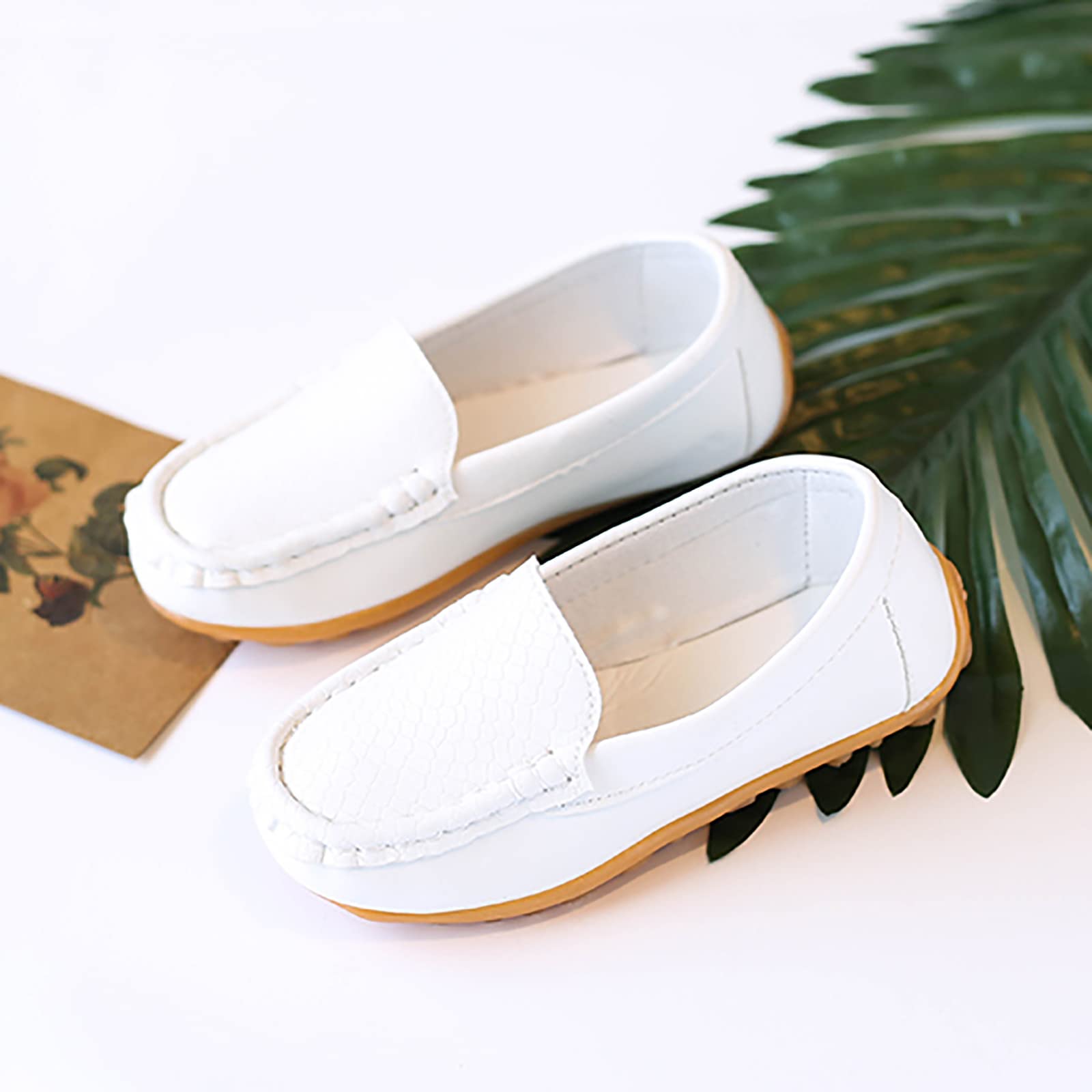 Toddler Boys Girls Slip-On Loafers - Soft Winter Boat Shoes for Kids Play & Dress