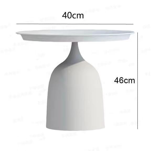 Modern Round Nesting Side Tables Set - Beige Metal End Tables for Living Room, Bedroom & Sofa | Coffee Table, Console Table & Pedestal Table for Home Decor