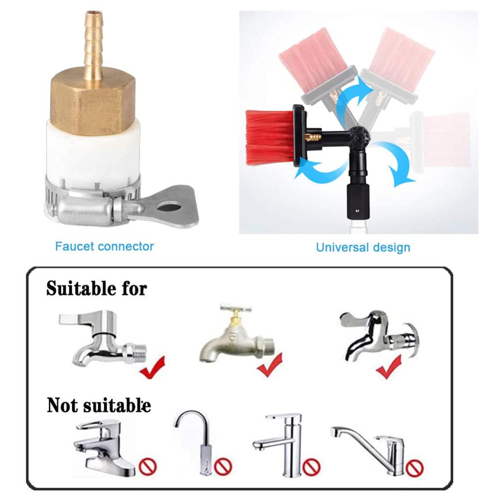 **Professional Water Fed Pole Kit - Outdoor Window Cleaner & Solar Panel Cleaning System (30cm-5.4m/18FT) - Multi-Function Washing Tool for Greenhouse Roofs, High Windows & Hard-to-Reach Surfaces**    **Perfect for:** Cleaning Solar Panels, High-Rise Windows, Greenhouse Roofs, and Commercial Buildings - Extendable & Lightweight Design for Easy Use.