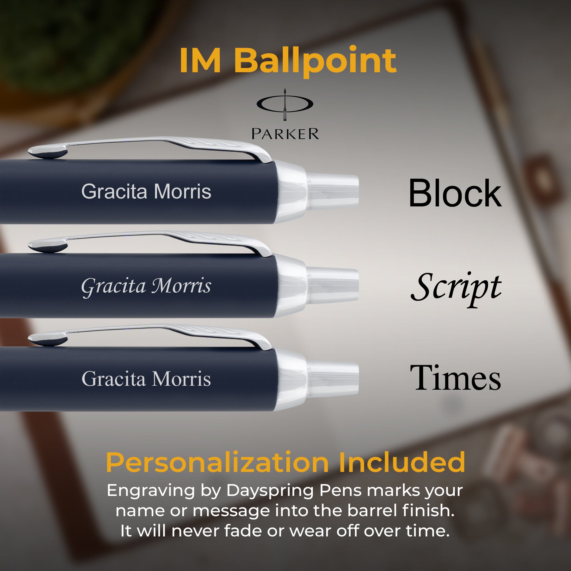Parker IM Matte Blue Retractable Ballpoint Pen - Premium Writing Instrument for Office, School & Business Gifts - Smooth Writing Experience for Professionals & Students
