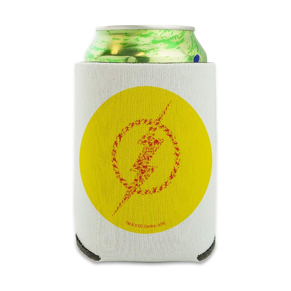 The Flash Logo Insulated Can Cooler - Collapsible Drink Sleeve for Beer & Soda - Superhero Themed Beverage Holder for Parties, BBQs & Game Nights