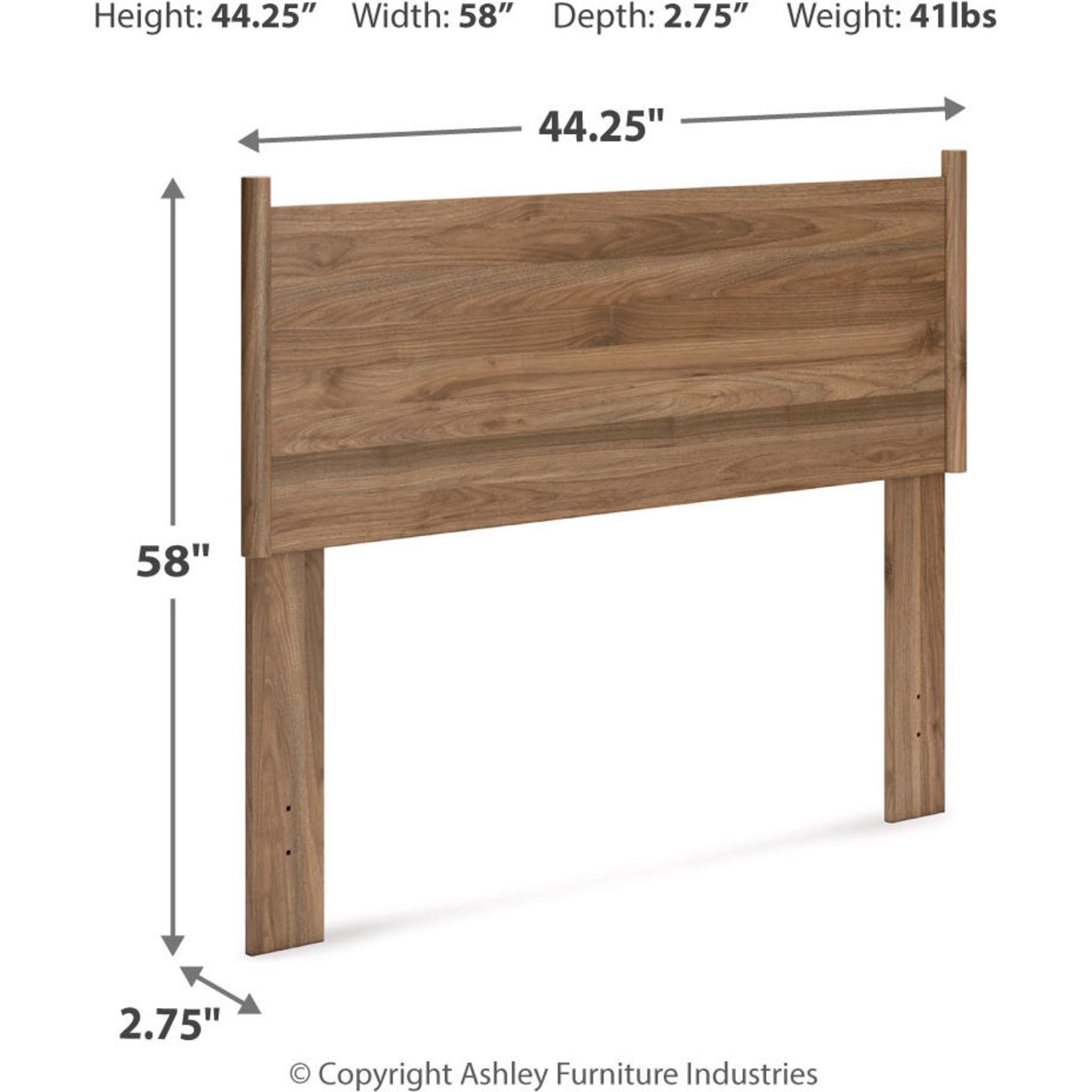 Aprilyn Full Platform Bed Frame - Solid Wood, Honey Finish - Queen Size Bed with Sturdy Slat Support for Modern & Minimalist Bedrooms