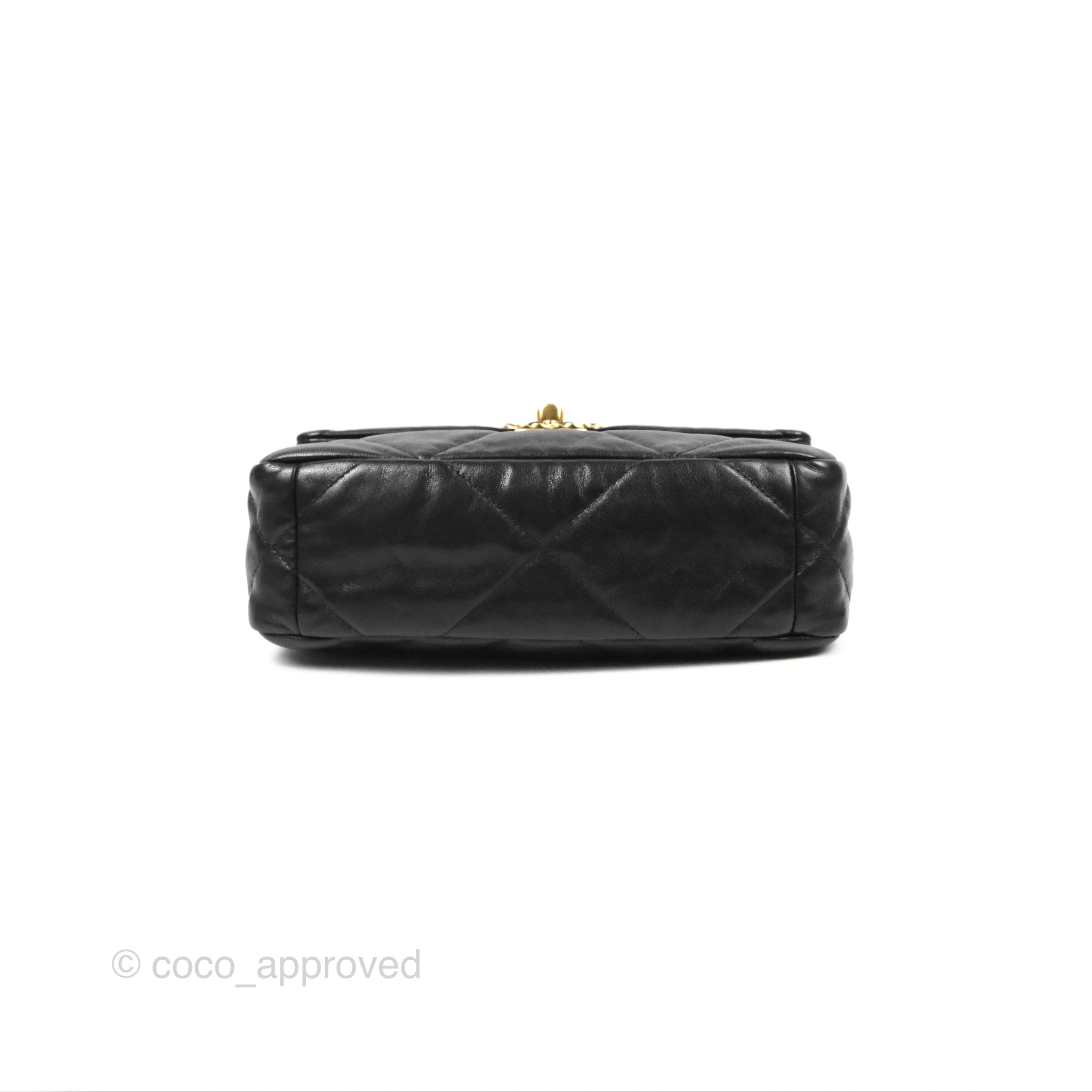 Chanel 19 Small Black Goatskin Leather Bag with Mixed Gold/Silver Hardware - Luxury Crossbody Purse for Women, Perfect for Date Night & Evening Events