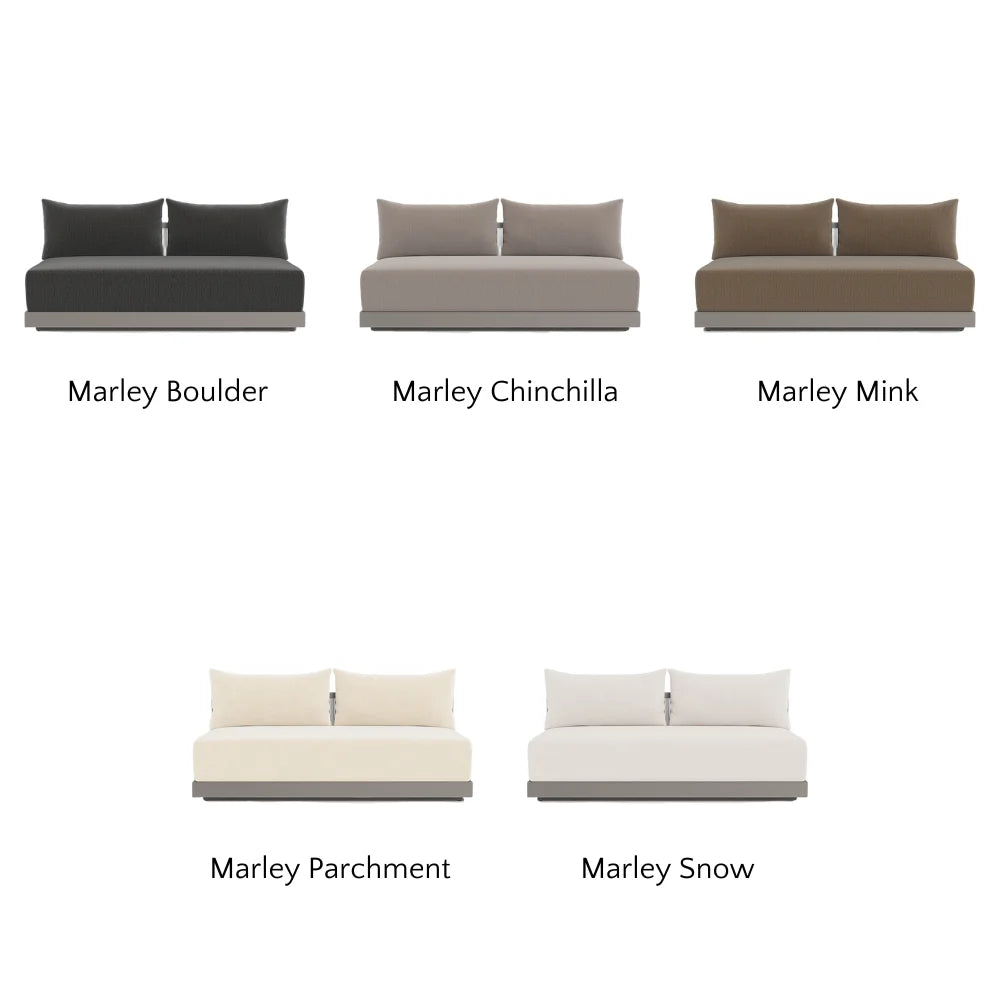 Antigua Outdoor 2-Seat Armless Patio Sofa - Perfect for Poolside, Garden, and Backyard Relaxation